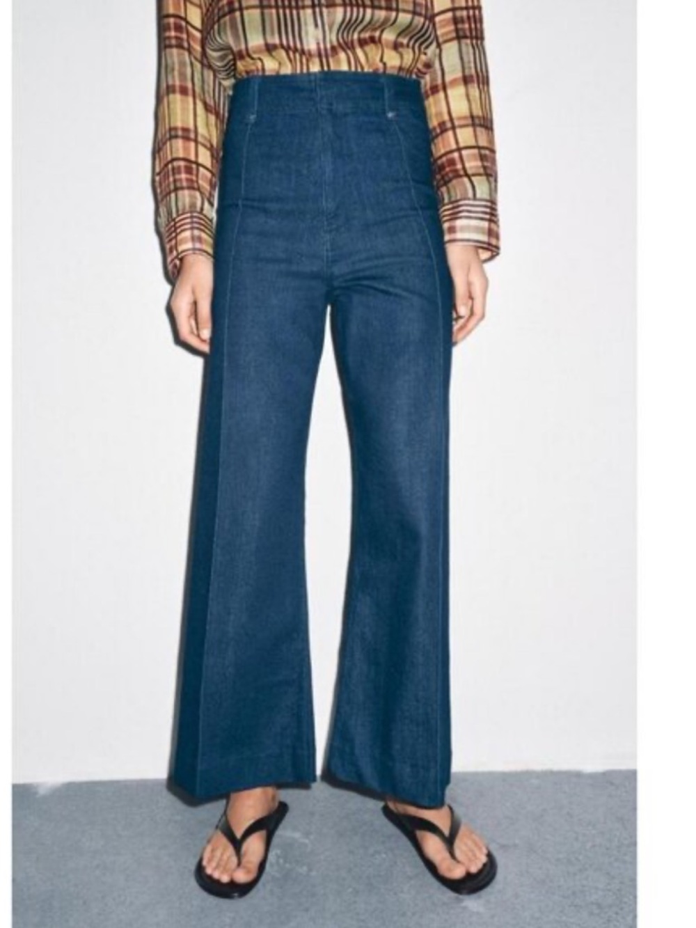Zara ZW Collection Tailored Wide Leg Jeans
